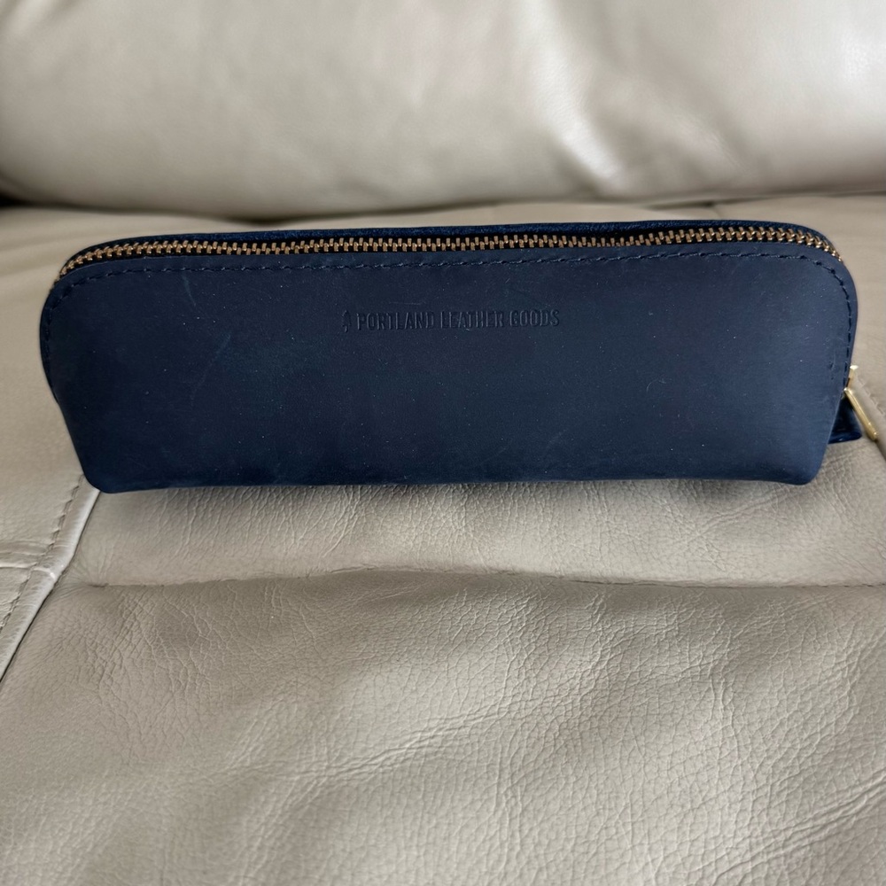 Portland Leather Sidekick Pouch Travel Leather Bag Makeup Jewelry Minimalist - Picture 2 of 8